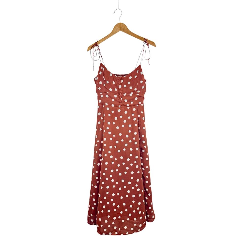 Abercrombie & Fitch Copper Polka Dot Midi Dress